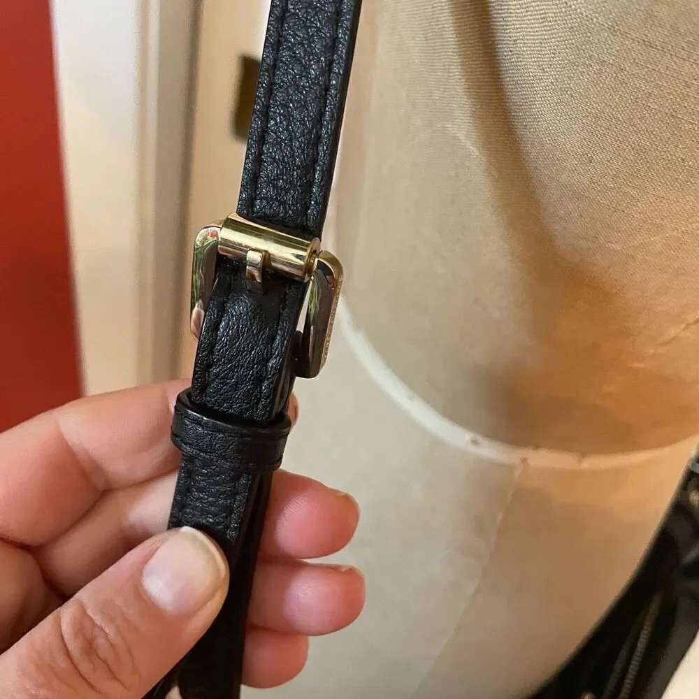 VINCE CAMUTO | LEAH black leather shoulder bag - Picture 11 of 12